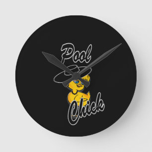 Bassäng Chick #4 Rund Klocka