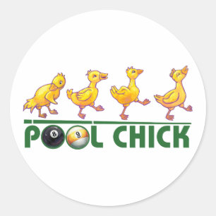 Bassäng Chick Runt Klistermärke
