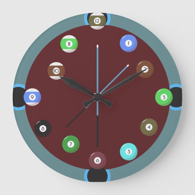 Bassäng Clock Stor Klocka (Framsida)