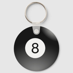 Bassäng cue boll nyckelring