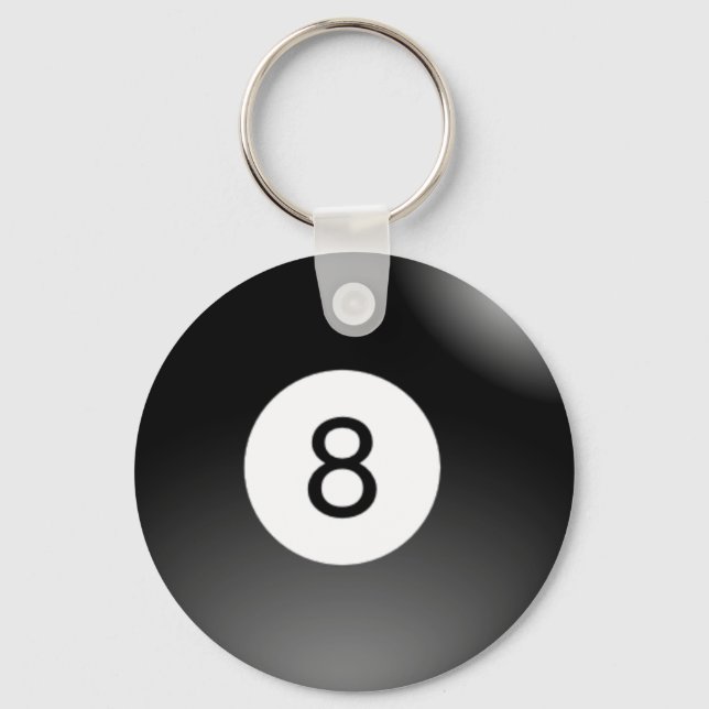 Bassäng cue boll nyckelring (Framsida)