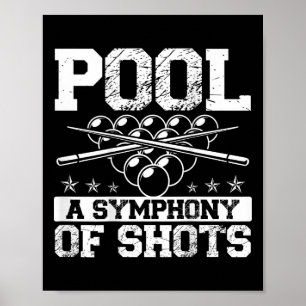 Bassäng en symfoni av ShoTS CKprint Bassäng Player Poster