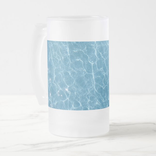 Bassäng Frosted 16 oz Frosted Glass Mugg (Framsida vänster)