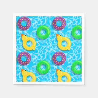 Bassäng Fullt av floavtalsparter Pappersservett