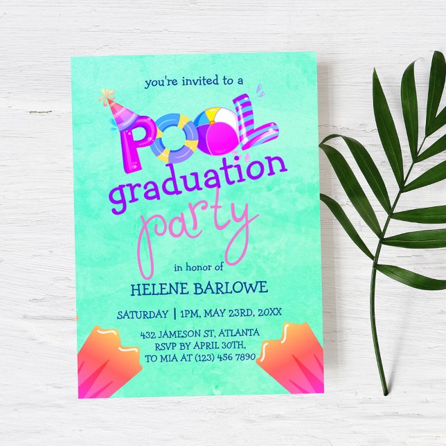 Bassäng Grad Party Högre högskola i Studenten 2023 Inbjudningar (Skapare uppladdad)