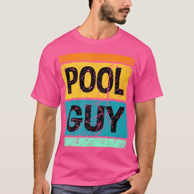 Bassäng Guy Funny Swimming T Shirt (Framsida)