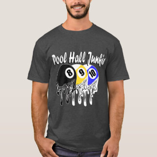 Bassäng Hall Junkie Billiardplayer Billiardballbul T Shirt