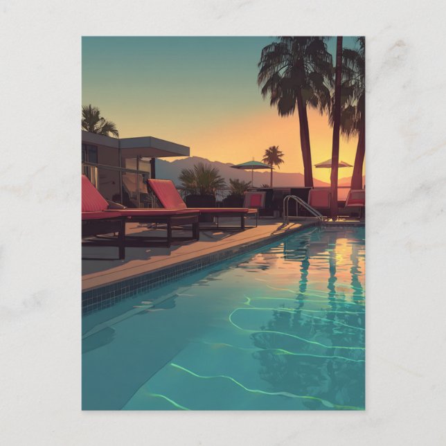 BASSÄNG HEM SERIES #1 VYKORT (Framsida)