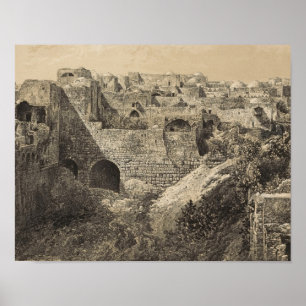 Bassäng i Bethesda i Jerusalem Poster