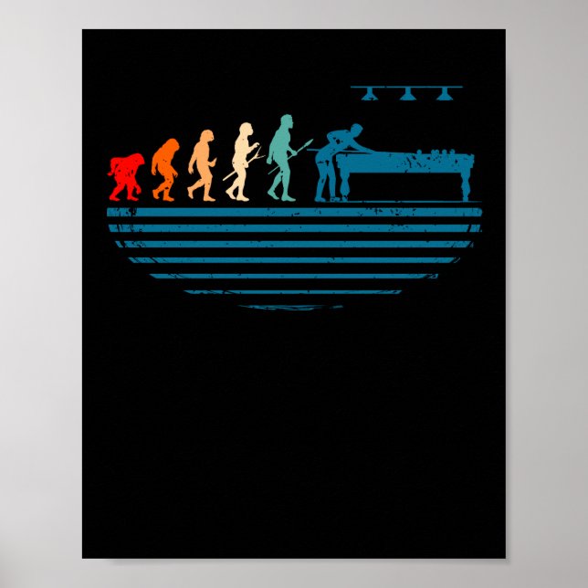 Bassäng i Man Billiards Player 8 Boll Cue Billiard Poster (Framsidan)