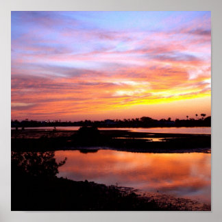 Bassäng i moln poster