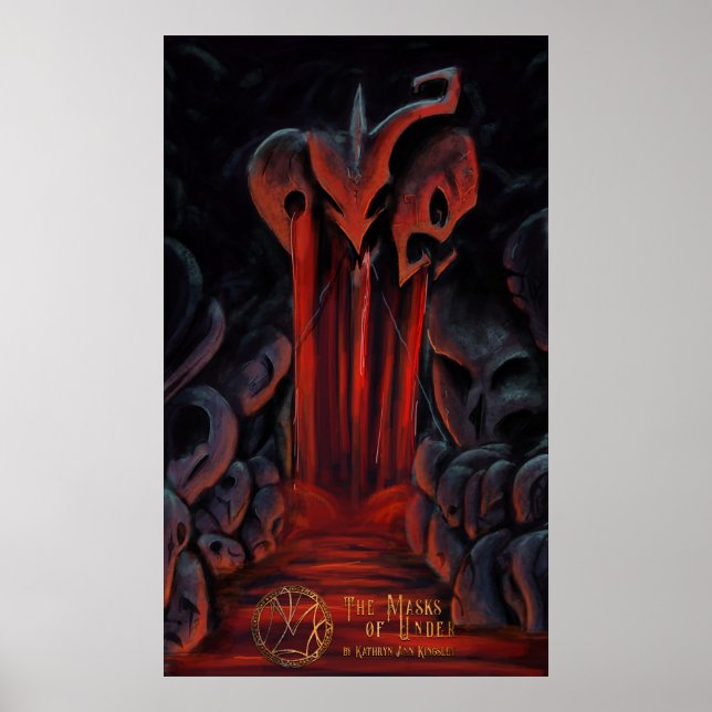 Bassäng i utskriften av antikens utskrifter poster (Framsidan)