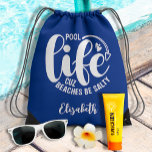 Bassäng Life Blue Gympapåse<br><div class="desc">Påstående eller ge som roligt ger du ditt namn och "Bassäng livets kuber är salta" i chicens vita bokstäver på blå. MATCHING-objekt i vår samling.</div>