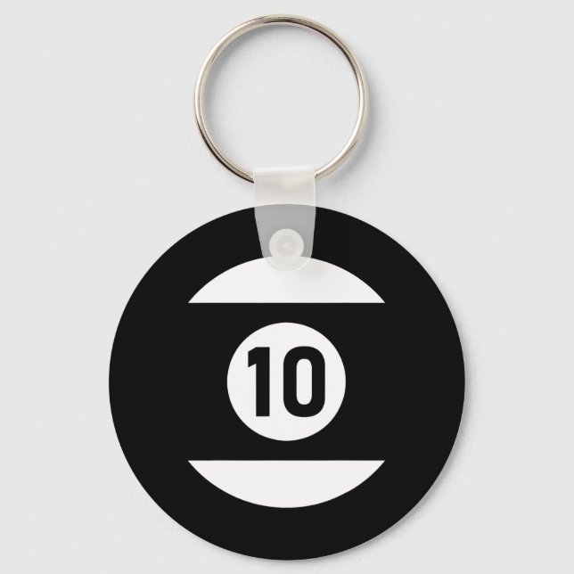 Bassäng Ll 10 matchande Billiards Gift Easy Hallow Nyckelring (Framsida)