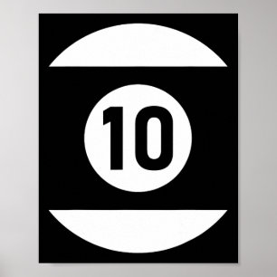 Bassäng Ll 10 matchande Billiards Gift Easy Hallow Poster