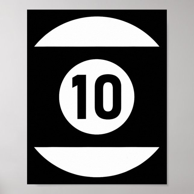 Bassäng Ll 10 matchande Billiards Gift Easy Hallow Poster (Framsidan)