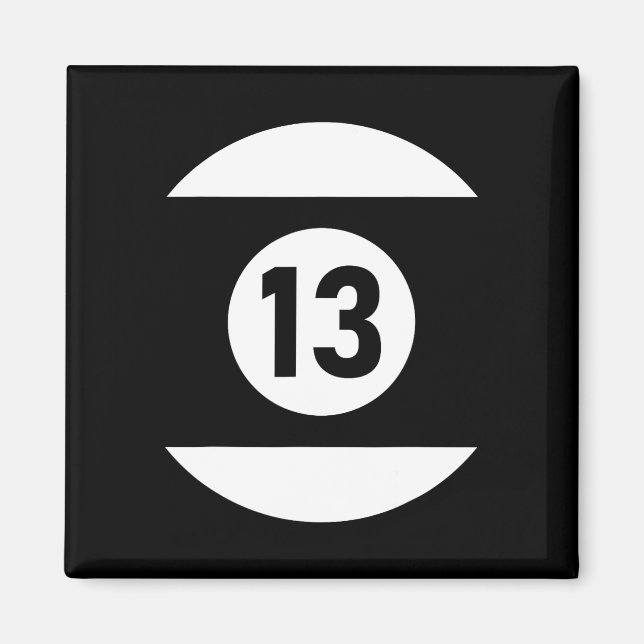Bassäng Ll 13 matchande Billiards Gift Easy Hallow Magnet (Framsidan)
