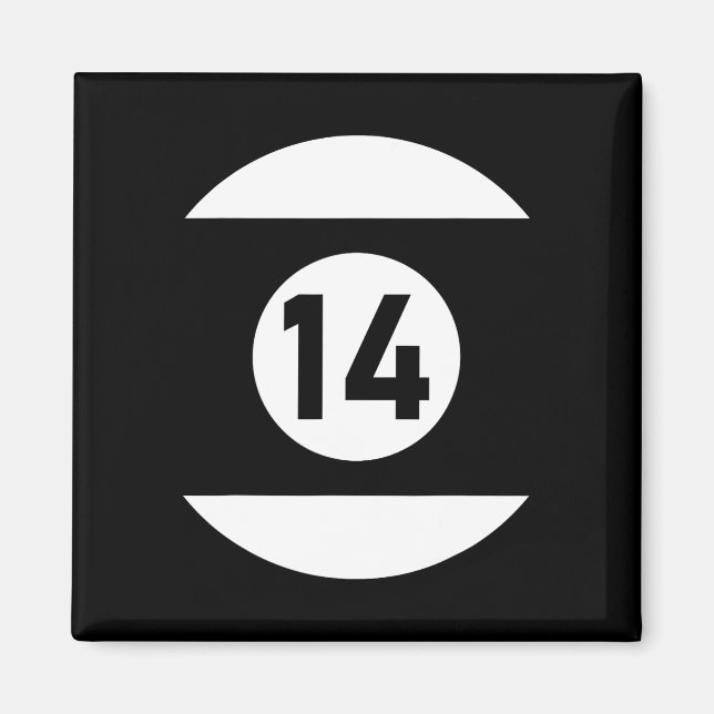 Bassäng Ll 14 matchande Billiards Gift Easy Hallow Magnet (Framsidan)