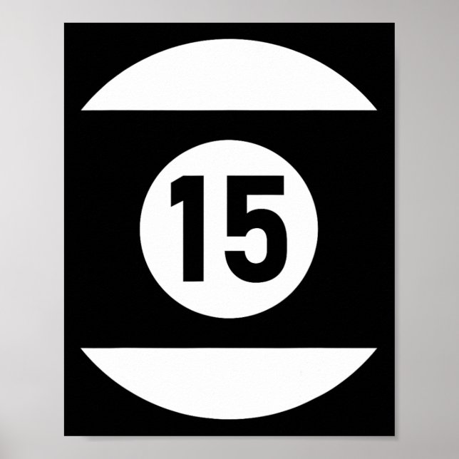 Bassäng LL 15 matchande Billiards Gift Easy Hallow Poster (Framsidan)