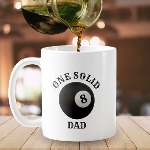 Bassäng miljard 8 Boll One Solid Pappa Fars dag Kaffemugg