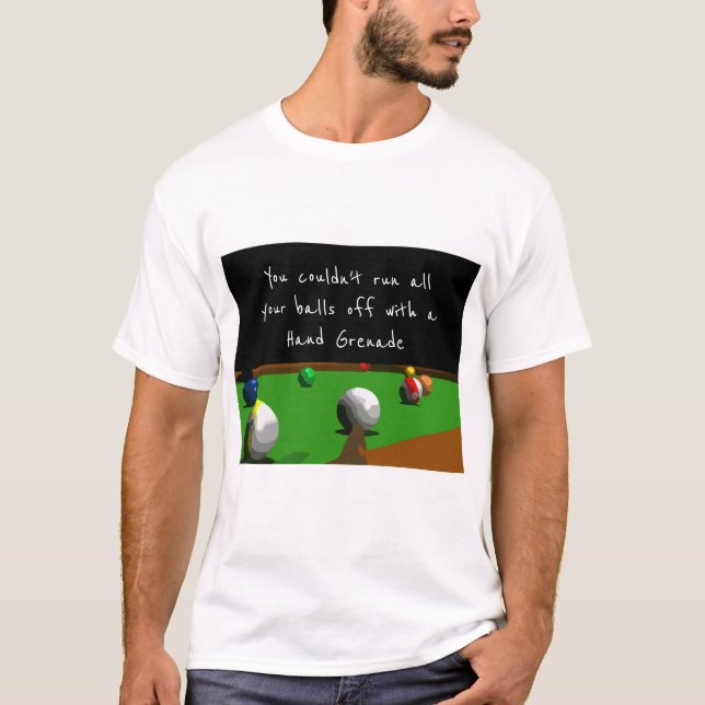 Bassäng och miljardbelopp humor T-Shirt (Framsida)