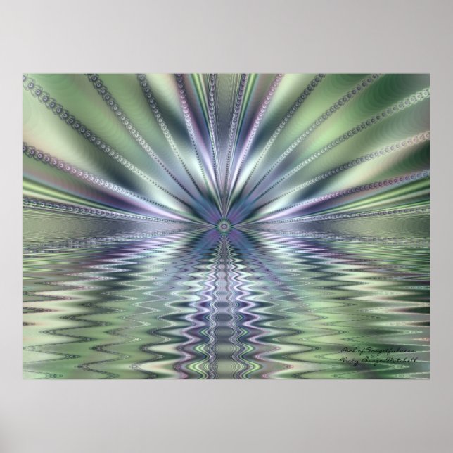 Bassäng of Forgetess Abstrakt Art Poster (Framsidan)