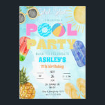Bassäng Party Bash Kids Splish Stänk Birthday Inbjudningar<br><div class="desc">Gör ett stänk med vår "Bassäng Party Bash Kids Splish Stänk Birthday bjudande"! Perfekt för en roligt-fylld poolside firande, den här inbjudan innehåller snygga illustrationer av vattenfärgen som fångar sommarens innersta väsen. Med hjälp av folkmassor, solljus och andra sommartillbehör kan denna utformning förverkligas och tonen för en oförglömlig födelsedagsfest anges....</div>