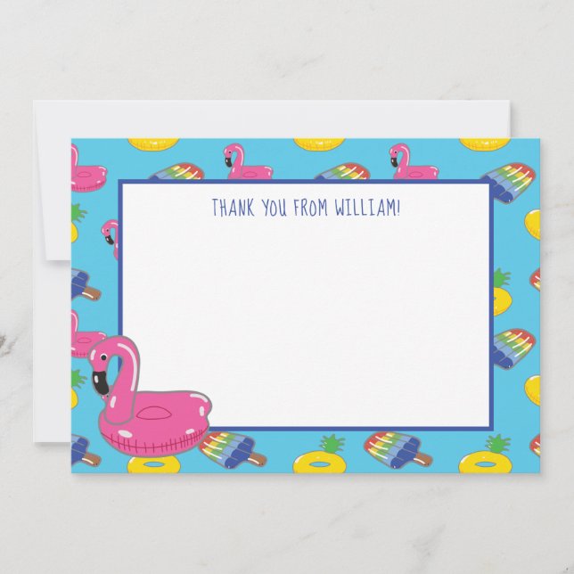 Bassäng Party Bassäng Flyter plattskärm i Mönster Inbjudningar (Framsida)