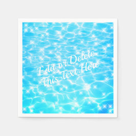 Bassäng party Beach party Sommar party (blått vatt Pappersservett