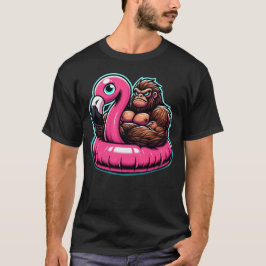 Bassäng Party Bigfoot Flamingo T Shirt