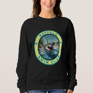 Bassäng Party Buffalo New York Shark Theme Swimmin T Shirt