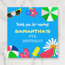 Bassäng Party födelsedag Roligt Ljusa färger Beach