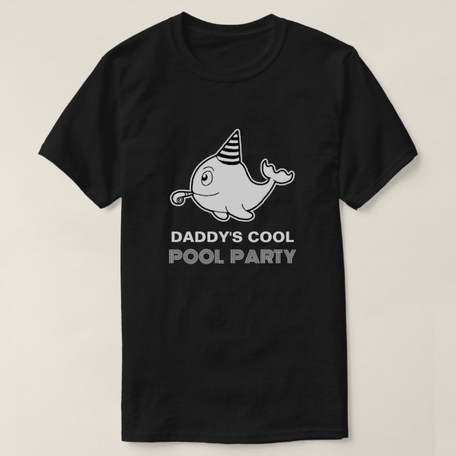 Bassäng Party födelsedag T Shirt (Design framsida)