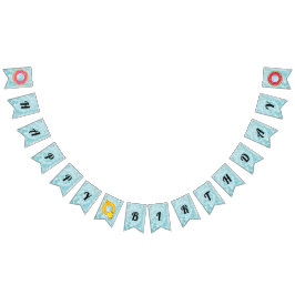 Bassäng Party Grattis på födelsedagen Vimplar