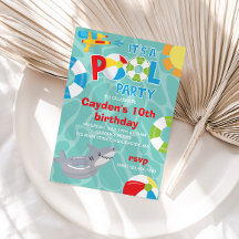 Bassäng Party haj bassäng flyter sommarpojke Birth