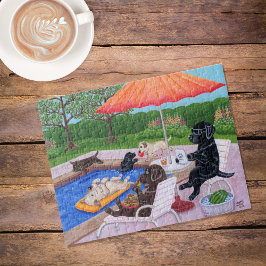Bassäng Party Labradors 2 Painting Pussel