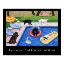Bassäng Party Labradors Artwork