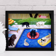 Bassäng Party Labradors (ny) Artwork