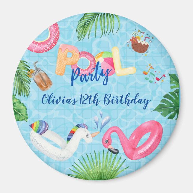 Bassäng Party Magnet (Framsidan)
