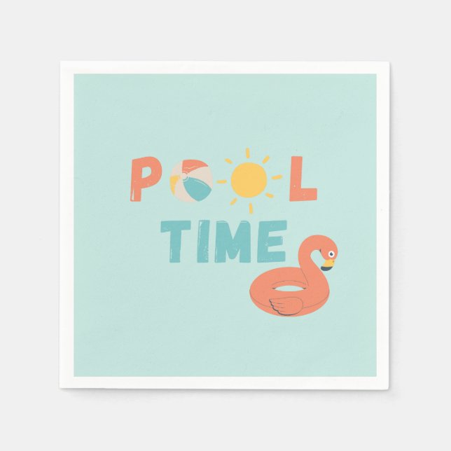 bassäng. Party Napkins & Supplies Pappersservett (Framsidan)