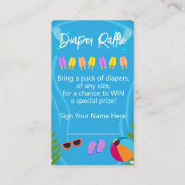 Bassäng Party Neutralt Diaper Raffle Baby Shower Tilläggskort