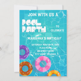 Bassäng Party, oavsett ålder, födelsedag Inbjudningar