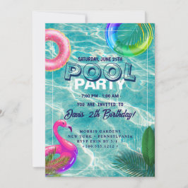 Bassäng Party | Simming Birthday Inbjudningar
