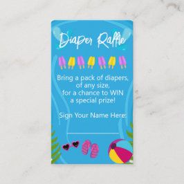 Bassäng Party Sommarbladet Raffle Baby Shower Tilläggskort