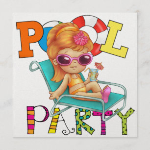 BASSÄNG PARTY - SRF INBJUDNINGAR