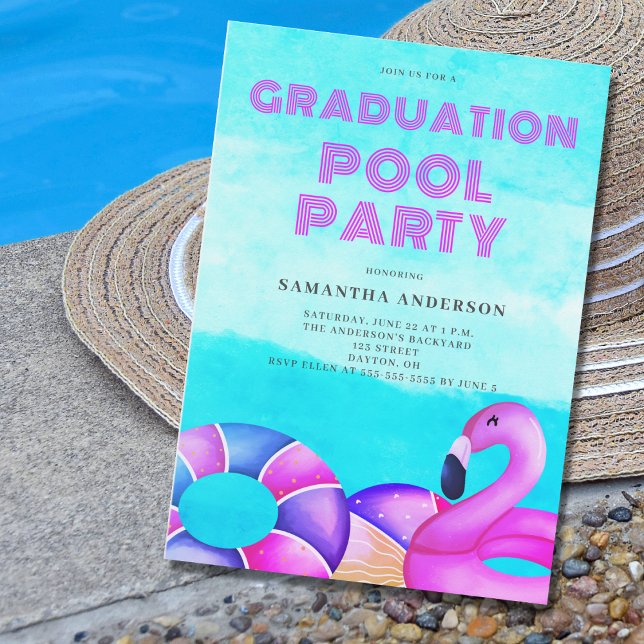 Bassäng Party Studenten Inbjudningar (Skapare uppladdad)