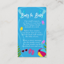 Bassäng Party Summer Girl Bokar for Baby Shower Tilläggskort