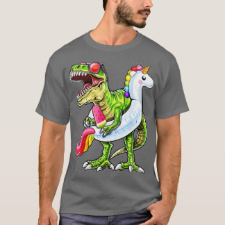 Bassäng Party T Rex Dinosaur Unicorn Flyter Summer T Shirt