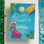 Bassäng Party varje år, modern tropisk födelsedag Inbjudningar<br><div class="desc">Bassäng Party varje år - Modern tropisk födelsedagsinbjudan - Det är dags att göra ett stänk med vår födelsedagsinbjudan från Bassäng Party! Dö in i en värld av roligt och firande med denna lekfulla och färgstarka design. Den skarpa och feta typografin tillför en modern beröring, skapar den perfekt för ett...</div>