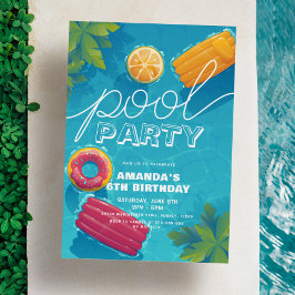Bassäng Party varje år, modern tropisk födelsedag Inbjudningar